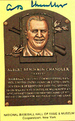 Baseball Commissioners – A.B. “Happy” Chandler – Part 2 of 6